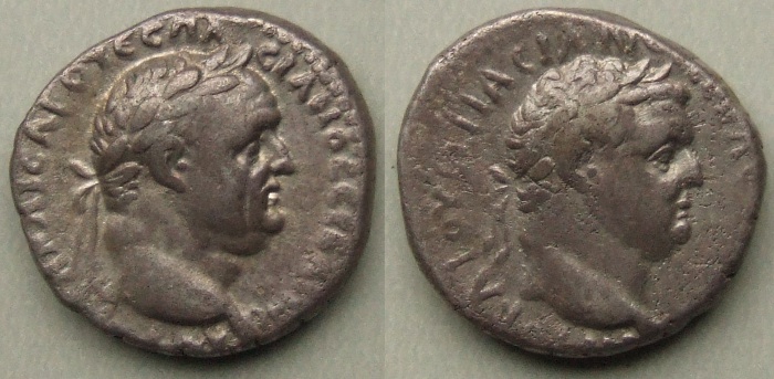 Cappadocia, Vespasian & Titus AR didrachm Cappadocia, Vespasian & Titus AR didrachm